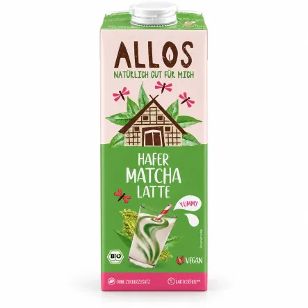 Napój Owsiany Matcha BIO Bez Dodatku Cukru 1 l - Allos